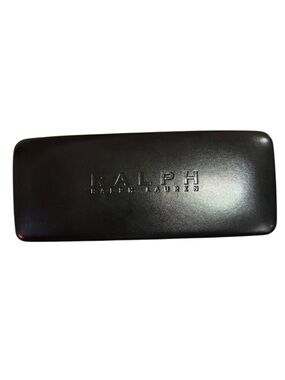 Ralph Ralph Lauren Black Hardshell Glasses Case Embossed Logo Eyewear Protector